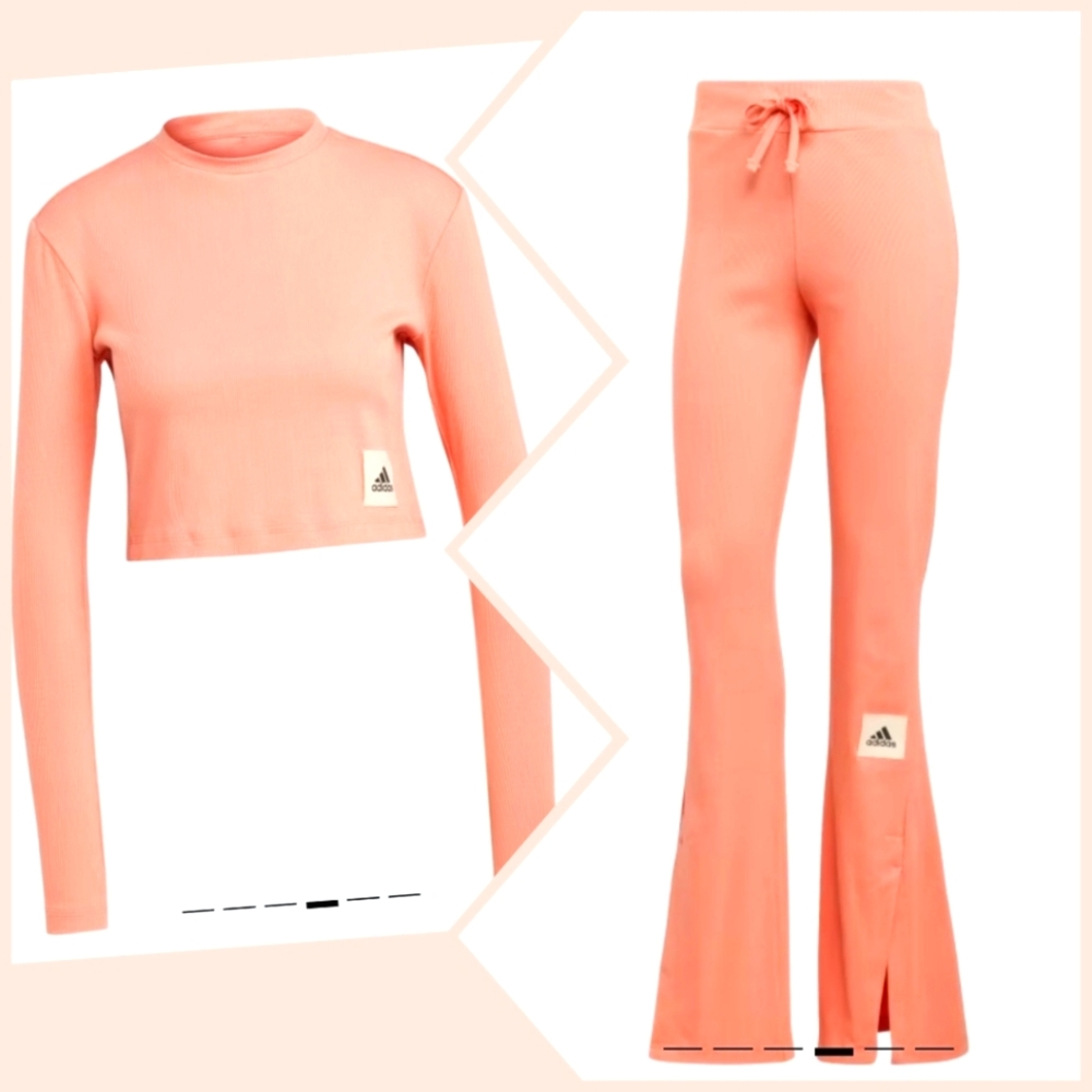 Adidas lounge ribbed set